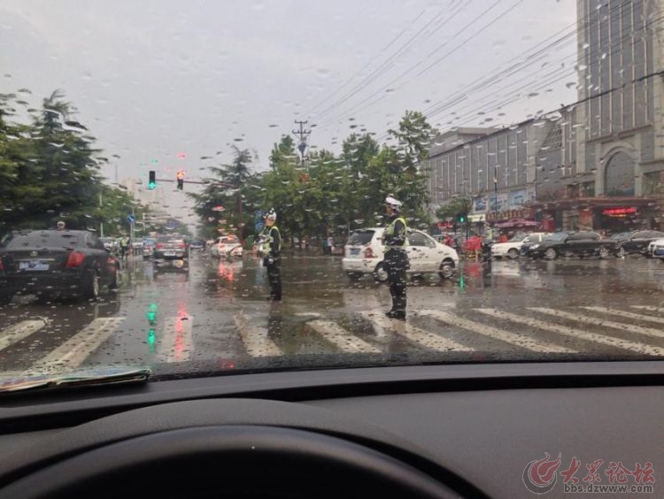 【狮克生态农场】赞！菏泽交警雨中规范值勤