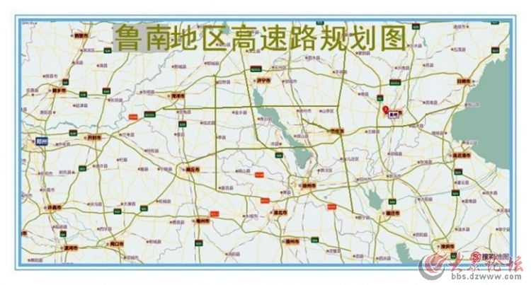山东省规划的(鲁南)枣庄地区的高速路交通网很强悍!很图片
